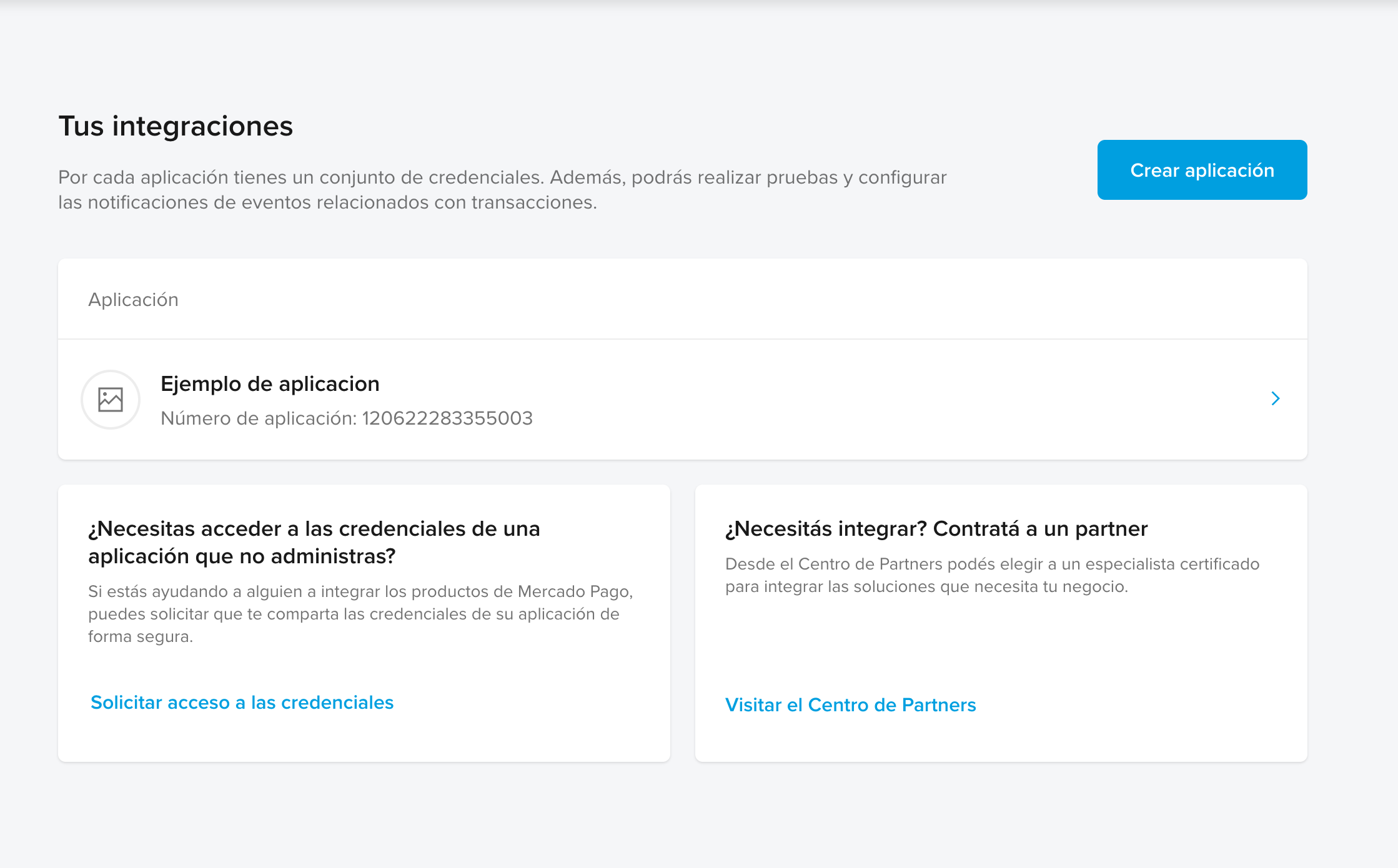 Pantalla de Tus integraciones